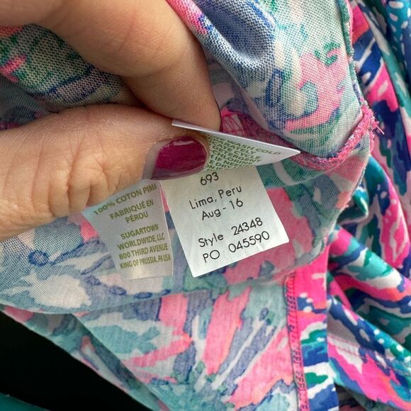 Lilly Pulitzer Size Small 3/4 Sleeve Bay Dress Tiki Pink in Shake It Up Print - Picture 12 of 16